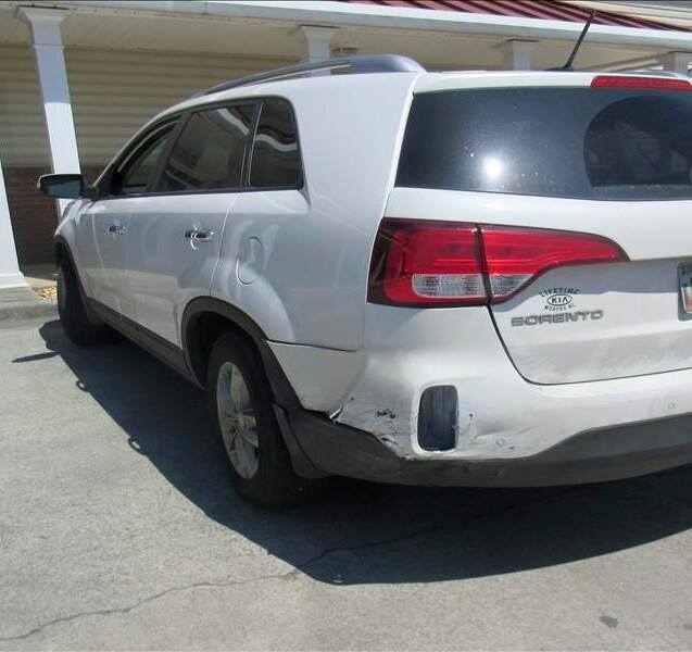 Before image of dent and collision repair by Candy Apple Custom Collision II in Cartersville, GA