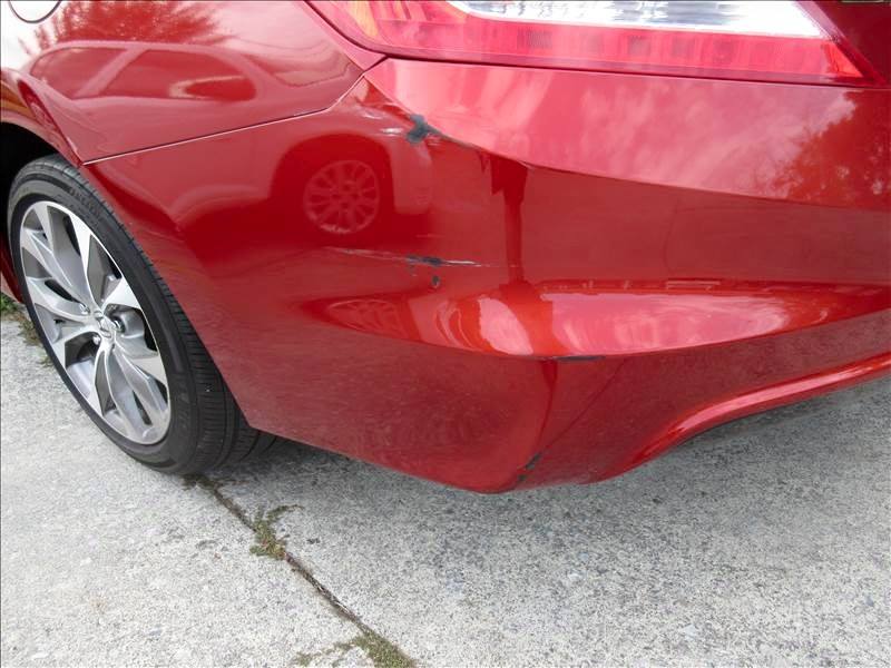 Scraped bumper on a red car | Dent Repair by Candy Apple Custom Collision II in Cartersville, GA