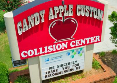 Exterior sign for Candy Apple Custom Collision II in Cartersville, GA
